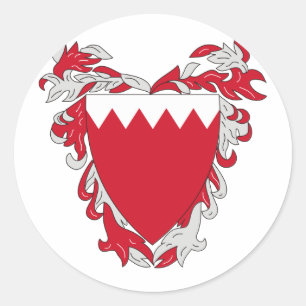Bahrain Coat of Arms Classic Round Sticker