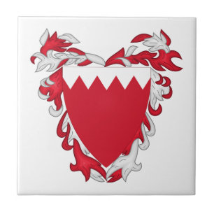 Bahrain country coat arms symbol emblem flag tile