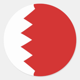 Bahrain Fisheye Flag Sticker