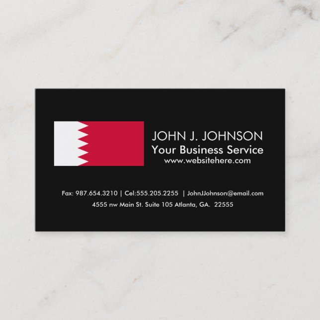 Bahrain Flag Business Card (Front)