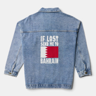 Bahrain Flag Design  If lost send me to Bahrain Pr Denim Jacket