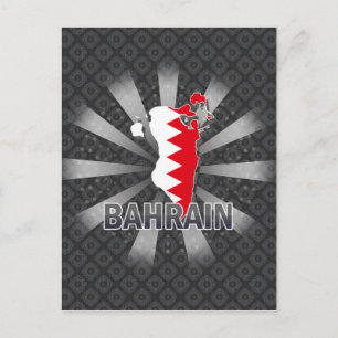 Bahrain Flag Map 2.0 Postcard