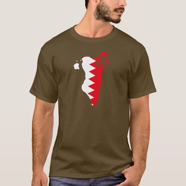 Bahrain flag map T-Shirt (Front)
