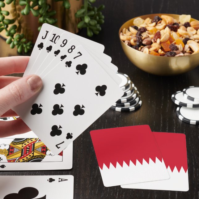 Bahrain flag playing cards (In Situ)