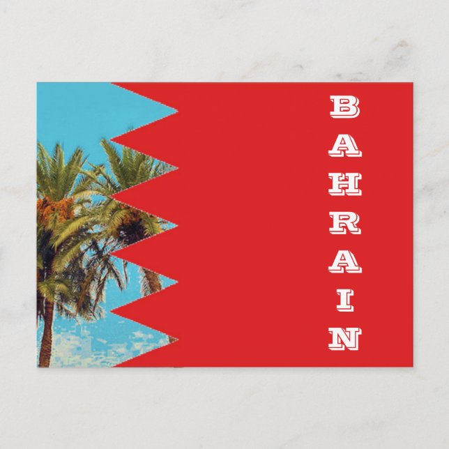 Bahrain flag postcard (Front)