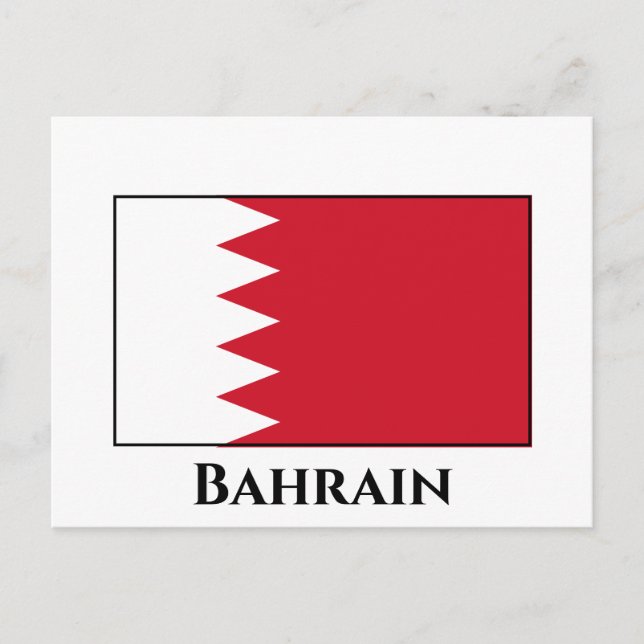 Bahrain Flag Postcard (Front)