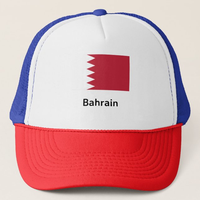 Bahrain Flag Trucker Hat (Front)