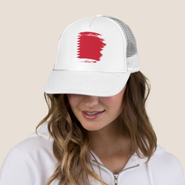Bahrain flag trucker hat (In Situ)