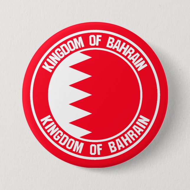 Bahrain Round Emblem 7.5 Cm Round Badge (Front)