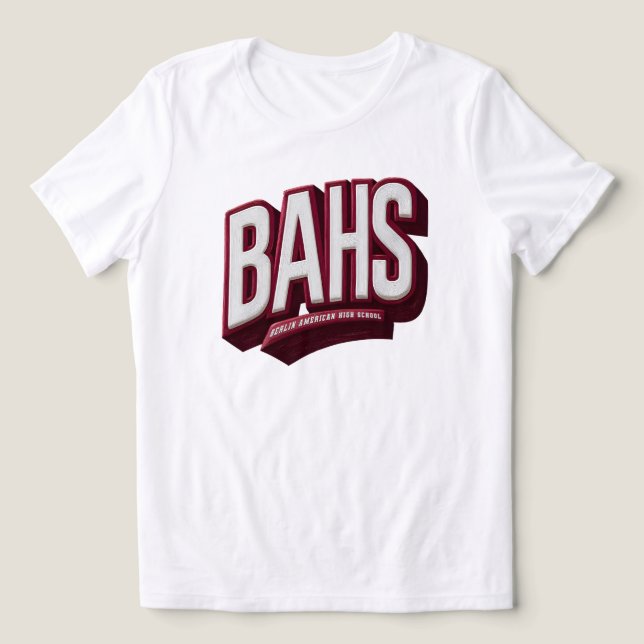 BAHS - Berlin American High School Tri-Blend Shirt (Design Front)