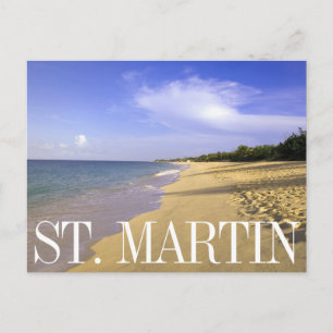 Baie Longue Long Bay Beach, St. Martin Postcard