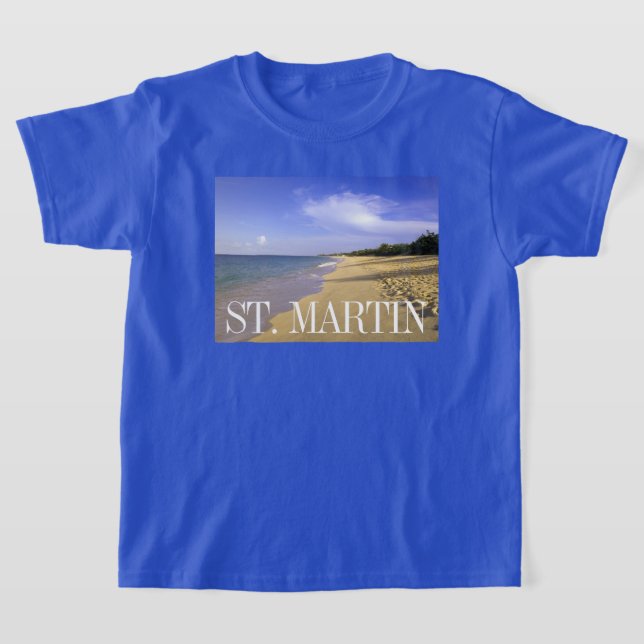 Baie Longue Long Bay Beach, St. Martin T-Shirt (Laydown)