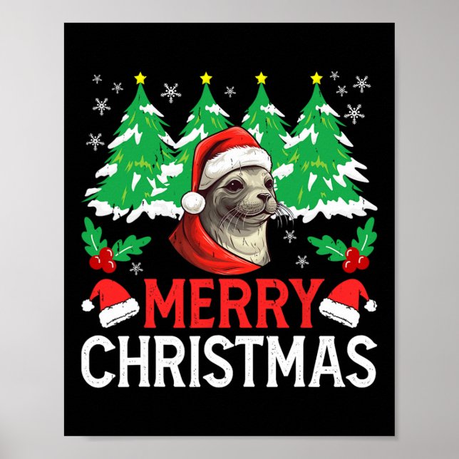 Baikal Seal Christmas Pajama Costume for Xmas Holi Poster (Front)