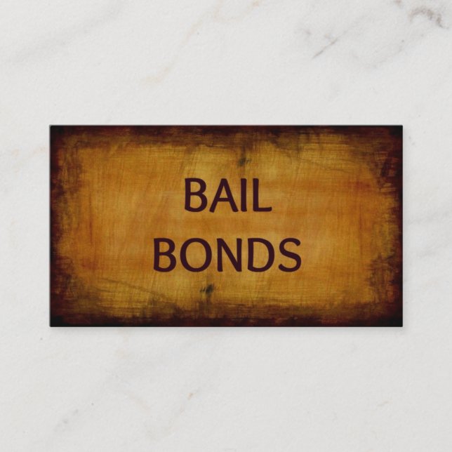 Bail Bonds Antique Business Card (Front)