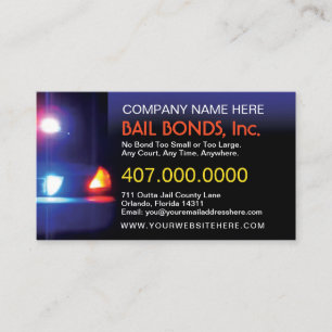 Bail Bonds Customisable Business Card Template