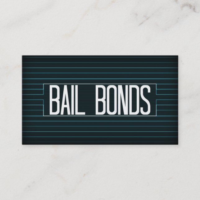Bail Bonds Elegant Stripe Business Card (Front)