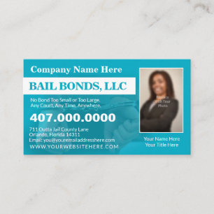 Bail Bonds Photo Customise Business Card Template