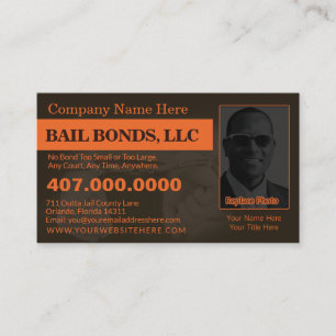 Bail Bonds Photo Customise Business Card Template