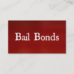 Bail Bonds Red Business Card