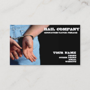 Bail bondsman business card