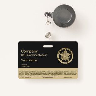 Bail Enforcement Agent Badge ID Badge