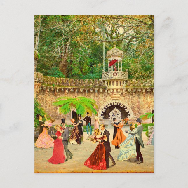 Bailando vals en la Quinta da Regaleira (Portugal) Postcard (Front)