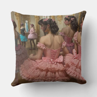 Bailarinas en una gran sala de estilo rocóco cushion