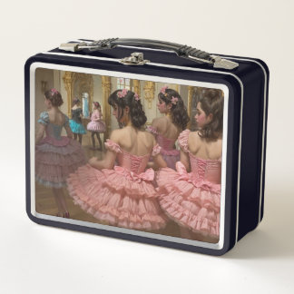 Bailarinas en una gran sala de estilo rocóco metal lunch box