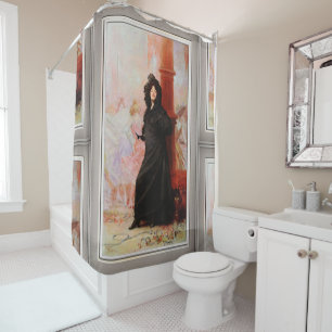 Baile de Máscaras by Frederik Hendrik Kaemmerer Shower Curtain