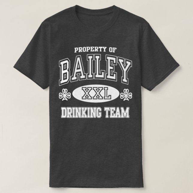 Bailey Irish Drinking Team St Patricks Day T-Shirt (Design Front)