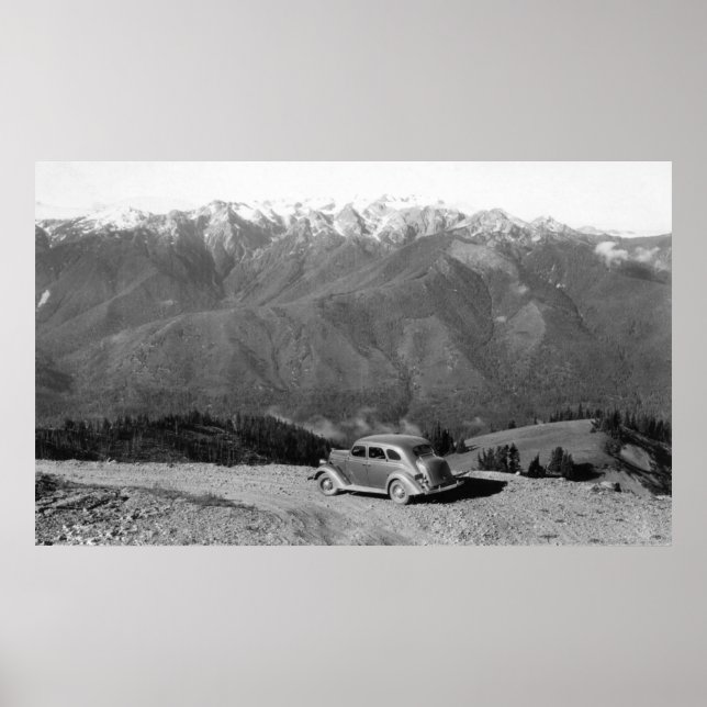 Bailey Range from Hurricane Ridge Olympics Poster (Front)