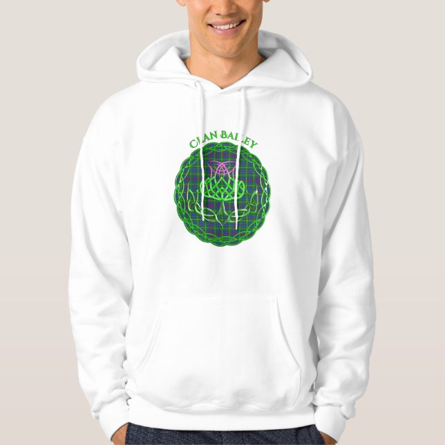 Bailey Scottish Tartan Celtic Thistle Hoodie (Front)