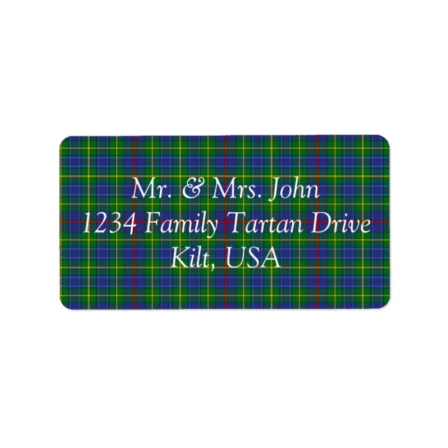Bailey Tartan Label (Front)