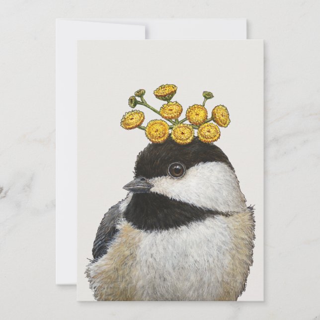 Bailey the chickadee flat card (Front)