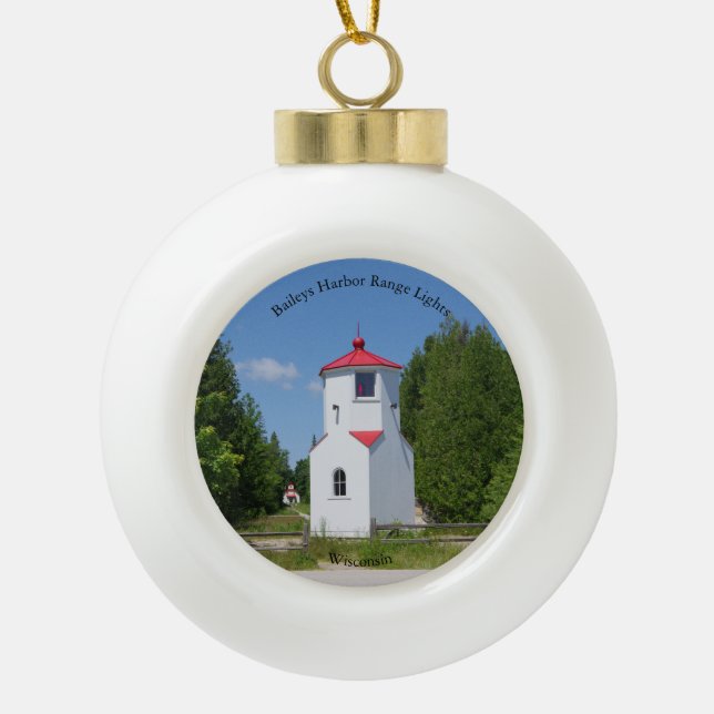 Baileys Harbour Range Light ornament (Front)