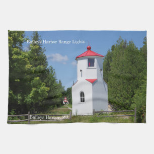 Baileys Harbour Range Lights kitchen towel
