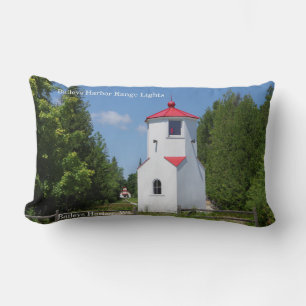 Baileys Harbour Range Lights lumbar pillow