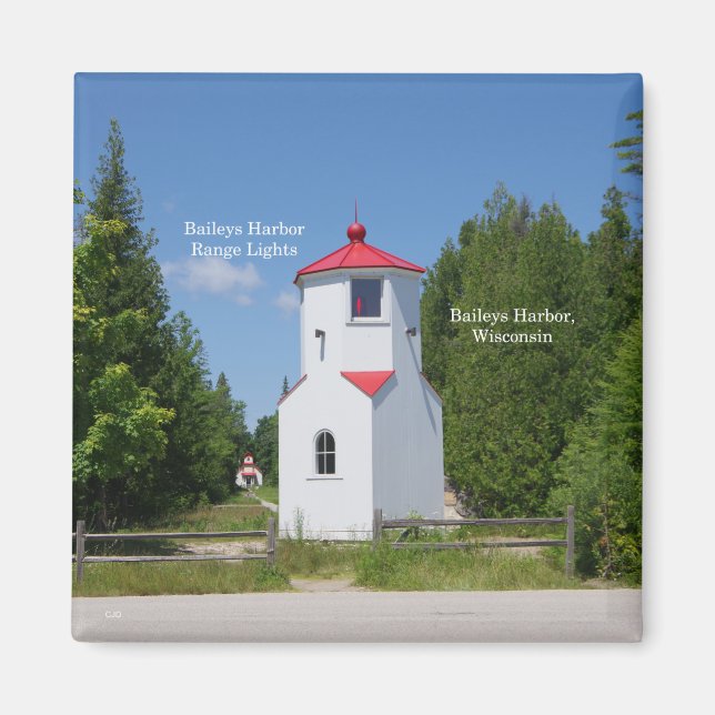 Baileys Harbour Range Lights magnet (Front)