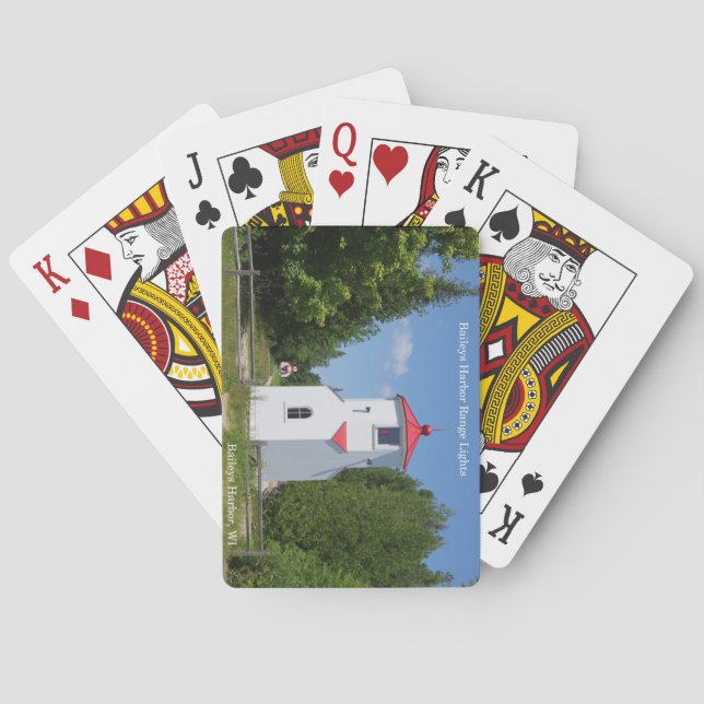 Baileys Harbour Range Lights playing cards (Back)