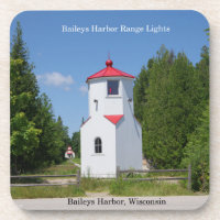 Baileys Harbour Range Lights set of 6 coasters