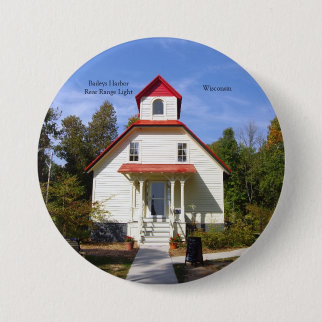 Baileys Harbour Rear Range Light button (Front)