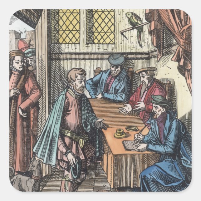 Bailliage, or Tribunal of the King's Bailiff, afte Square Sticker (Front)