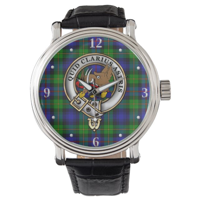 Baillie Clan Badge & Tartan  Watch (Front)