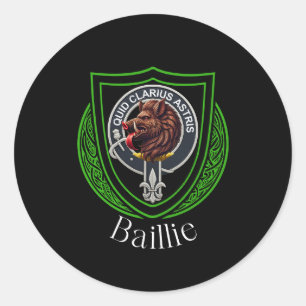 Baillie Scottish Clan Crest Classic Round Sticker