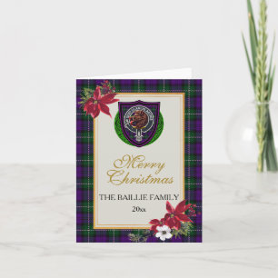 Baillie Scottish Clan Tartan & Crest Card