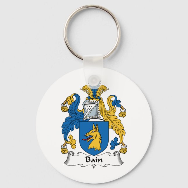 Bain Family Crest Key Ring (Front)