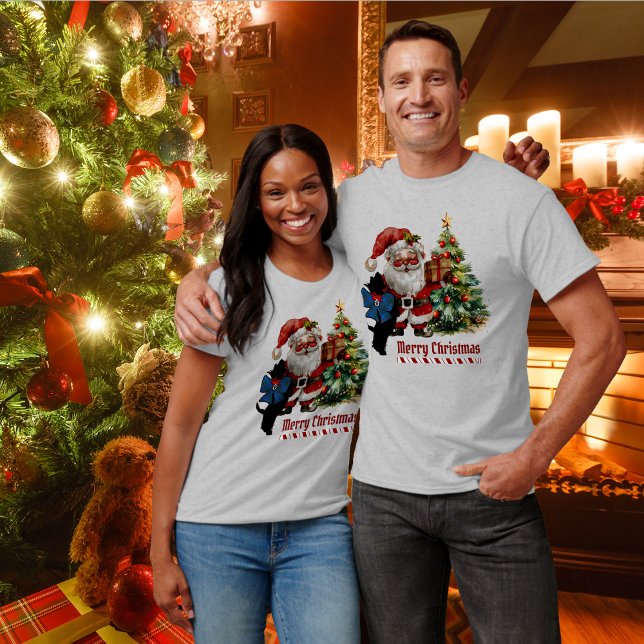 Bain Scottie Dog Christmas Personalised T-Shirt (Creator Uploaded)