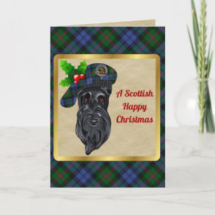 Baird Badge & Tartan Personalised Xmas Card