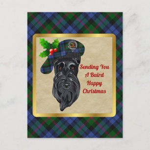 Baird Clan Badge & Tartan Christmas Postcard