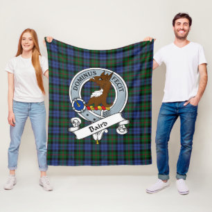 Baird Clan Badge Tartan Plaid Fleece Blanket